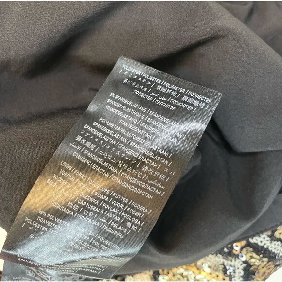 Guess Sequin Embellish Mini Skirt Women Small Multicolor Silver Gold Black - Picture 5 of 7